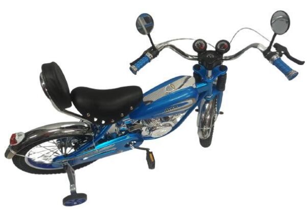 Bicicleta Niño Rin 16 Tipo Moto Mrr Azul - Imagen 3