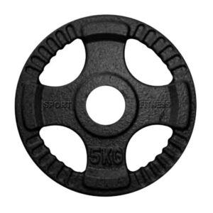 Disco Olímpico 5 Kg Sport Fitness Negro