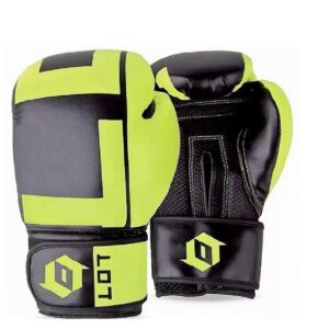 Guantes Boxeo 12oz Sport Fitness 074015 Lot Negro Con Verde