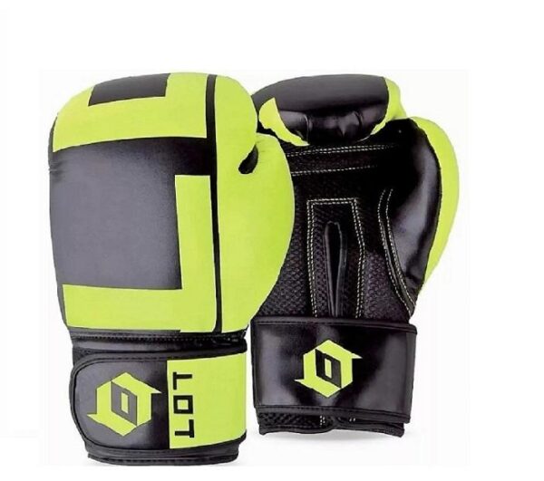 Guantes Boxeo 12oz Sport Fitness 074015 Lot Negro Con Verde