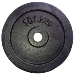 Disco De 10 Libras Acero Fundido De 1" Negro