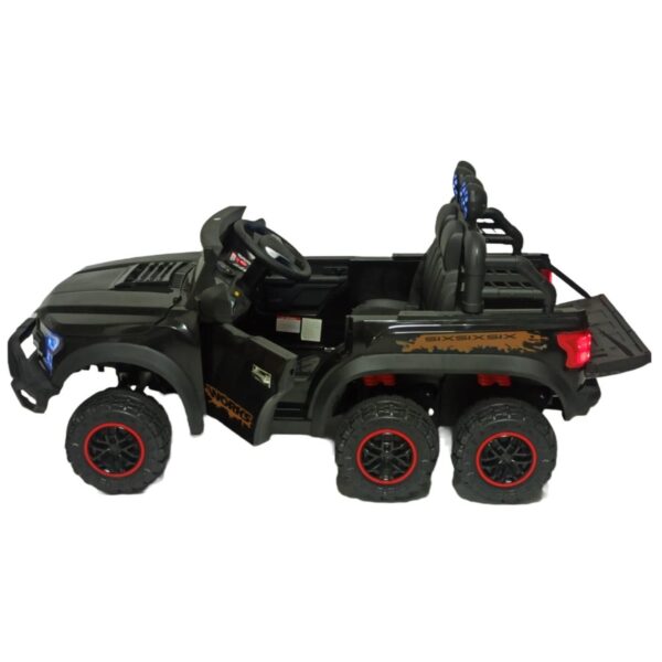 CARRO BATERIA JEEP SEIS LLANTAS BBJ NEGRO - Imagen 4