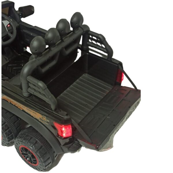 CARRO BATERIA JEEP SEIS LLANTAS BBJ NEGRO - Imagen 3