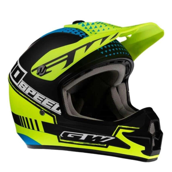 CASCO BMX GW JUNIOR ABS NEGRO/AMARILLO TALLA XS