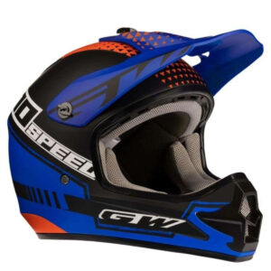 CASCO BMX GW JUNIOR ABS NEGRO/AZUL TALLA S