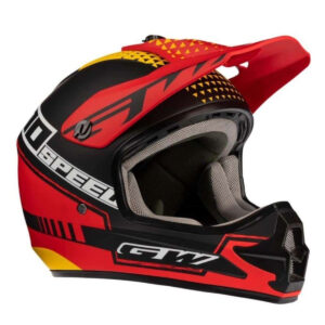 CASCO BMX GW JUNIOR ABS NEGRO/ROJO TALLA M