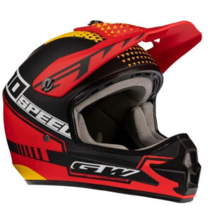CASCO BMX GW JUNIOR ABS NEGRO/ROJO TALLA S