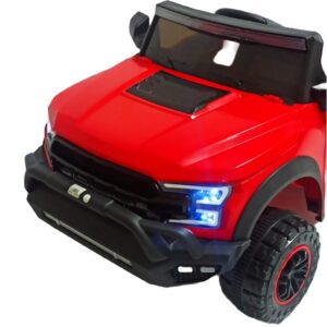 CARRO BATERIA JEEP SEIS LLANTAS BBJ ROJO