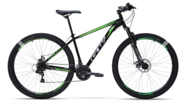 Bicicleta Rin 29 Gw Titán 7 Velocidades Marco En Acero Frenos De Disco Mecánicos Negra