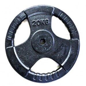 Disco Estándar 20KG Sport Fitness Con Agarre Negro
