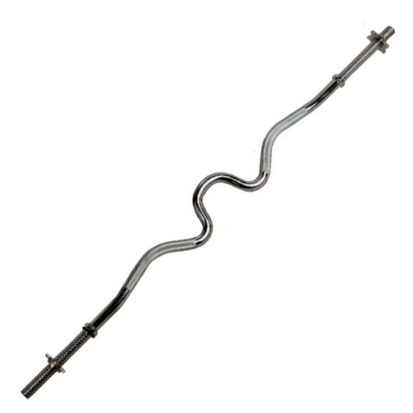Barra En Z Curva De Potencia 120cm Sport Fitness 070110 Cromada
