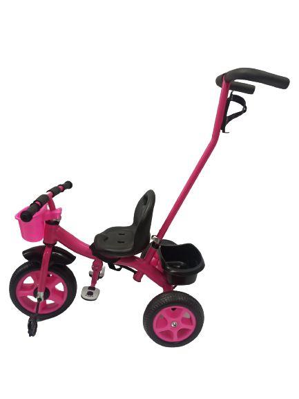 Triciclo Con Gu a Korel Canasta Multicolor Almac n Flota Blanca