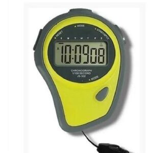 Cronometro Deportivo Sport Fitness Gris Con Amarillo