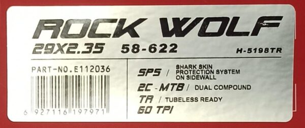 Llanta De Bicicleta 29x2.35 Rock Wolf Chaoyang Negra - Imagen 3