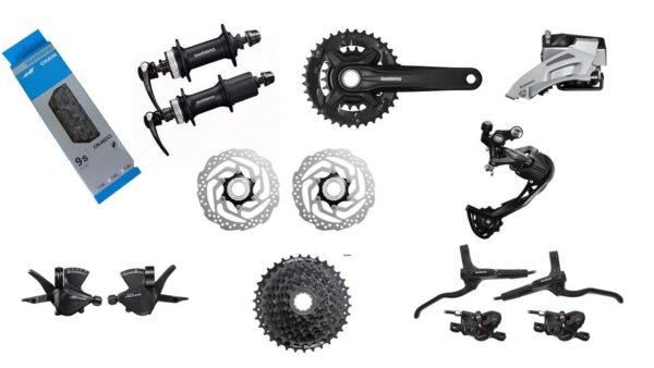 Grupo Altus 2x9 Vel Hidráulico Shimano Negro