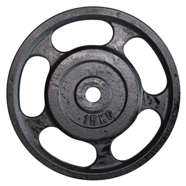 DISCOS ESTANDAR 1P 15KG CON AGARRE SPORTFITNESS