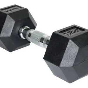 Mancuerna Encauchetada 7.5 Kg Sport Fitness Negra